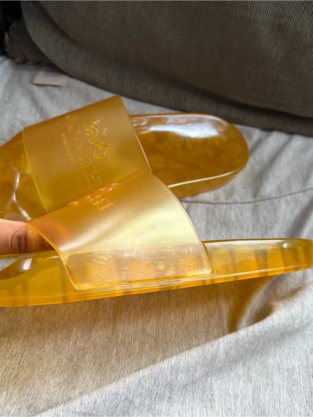 Coach Amber Transparent Slide Sandals